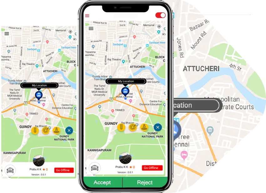 Driver Taxi App Features India - ATM Taxi Software